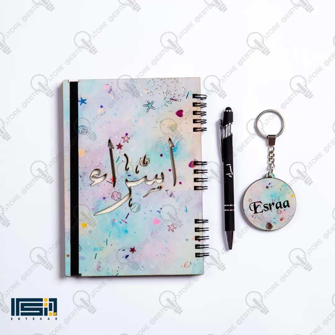 عرض نوت بوك وقلم وميدالية طبقتين (كود 4)