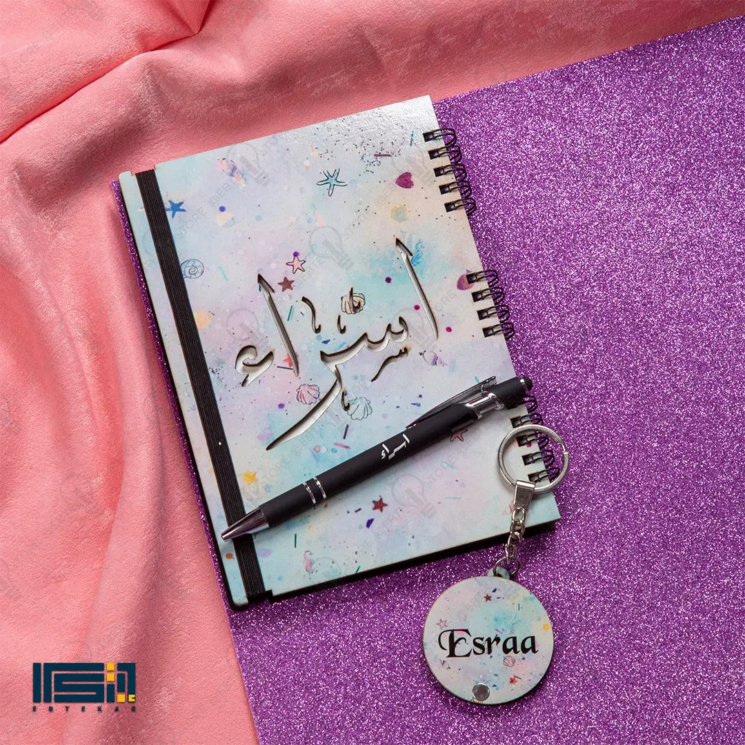 عرض نوت بوك وقلم وميدالية طبقتين (كود 4)