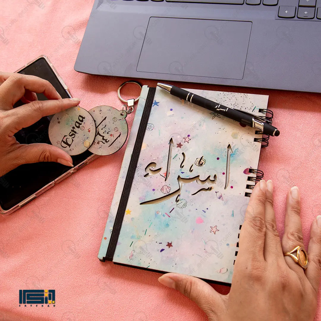 عرض نوت بوك وقلم وميدالية طبقتين (كود 4)