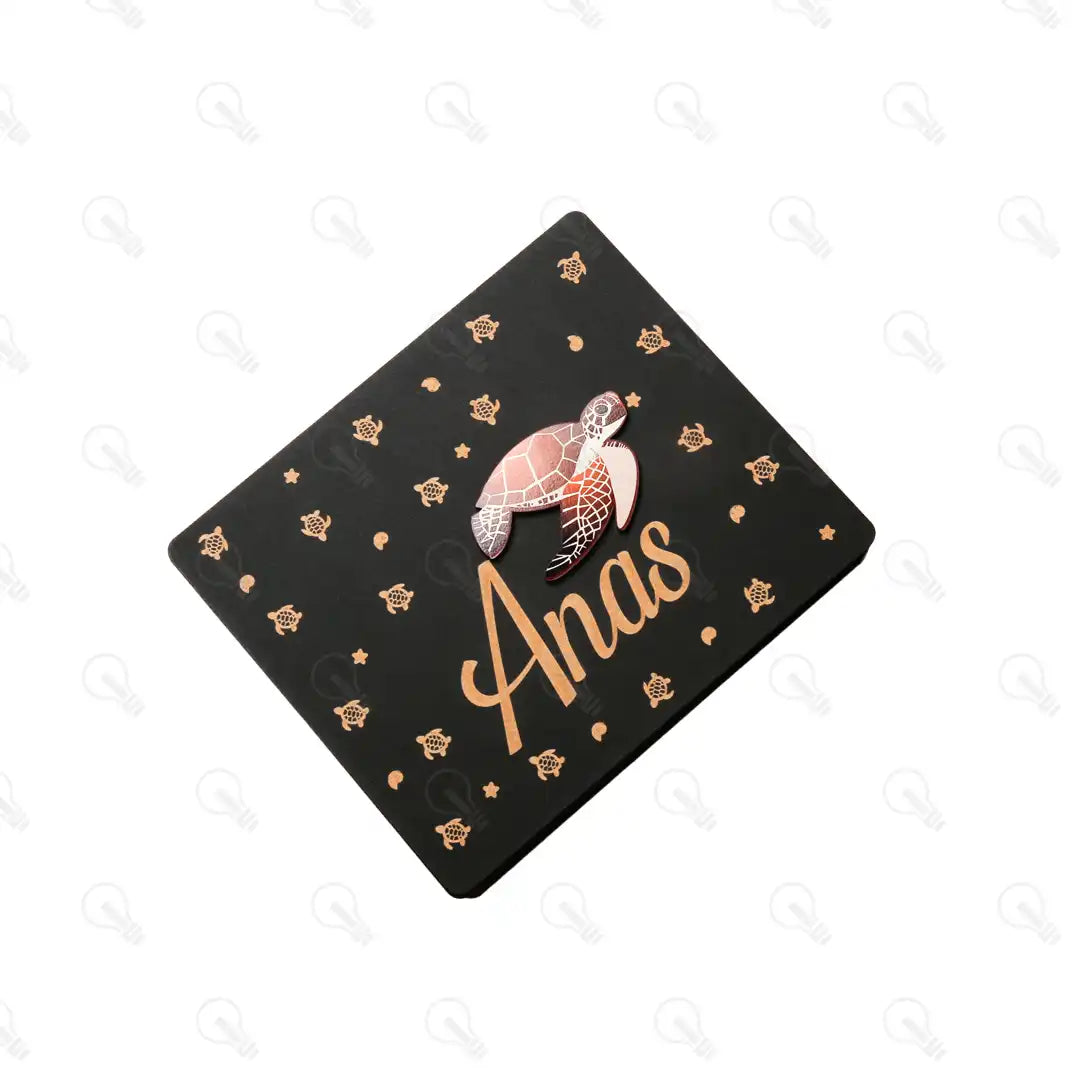 بوكس قلم معدن و ستاند موبايل (ديزاين السلحفاة)