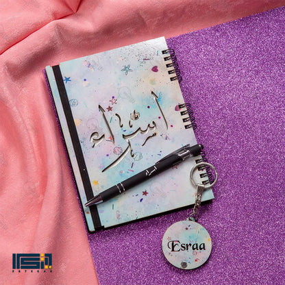 عرض نوت بوك وقلم وميدالية طبقتين (كود 4)