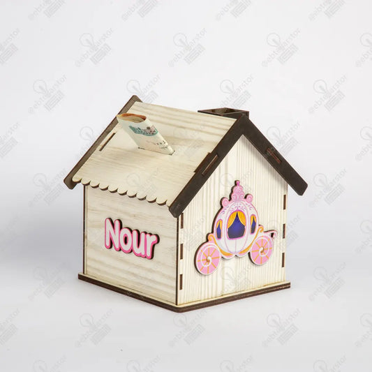 حصالة بيت خشب كود 7