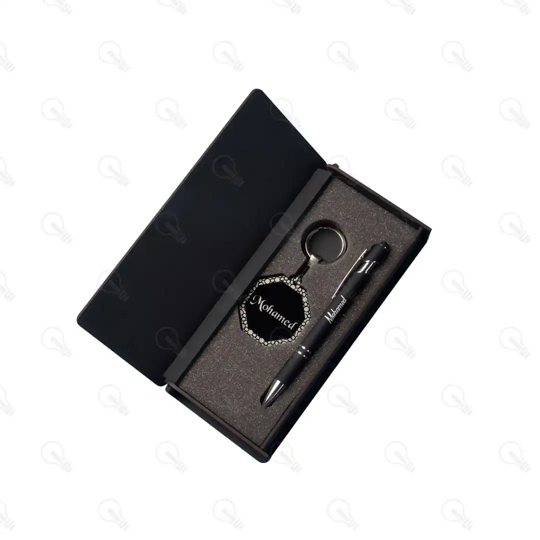 بوكس قلم معدن وميدالية اكريليك (كود 2)