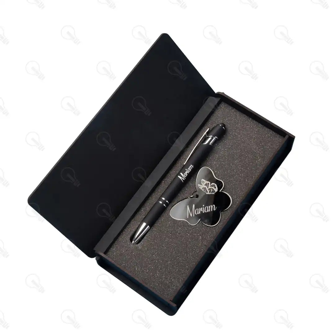 بوكس قلم معدن وميدالية اكريليك (كود 3)