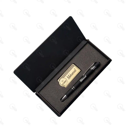 بوكس قلم معدن ونيم تاج (كود 1)