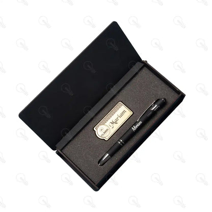 بوكس قلم معدن ونيم تاج (كود 1)