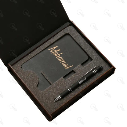 بوكس قلم معدن و ستاند موبايل