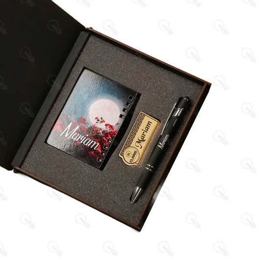 بوكس قلم معدن ونوت ميني ونيم تاج (كود 1)